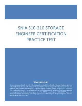snia s10 210 storage engineer certification