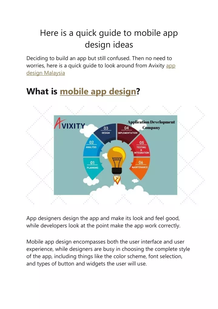 here is a quick guide to mobile app design ideas