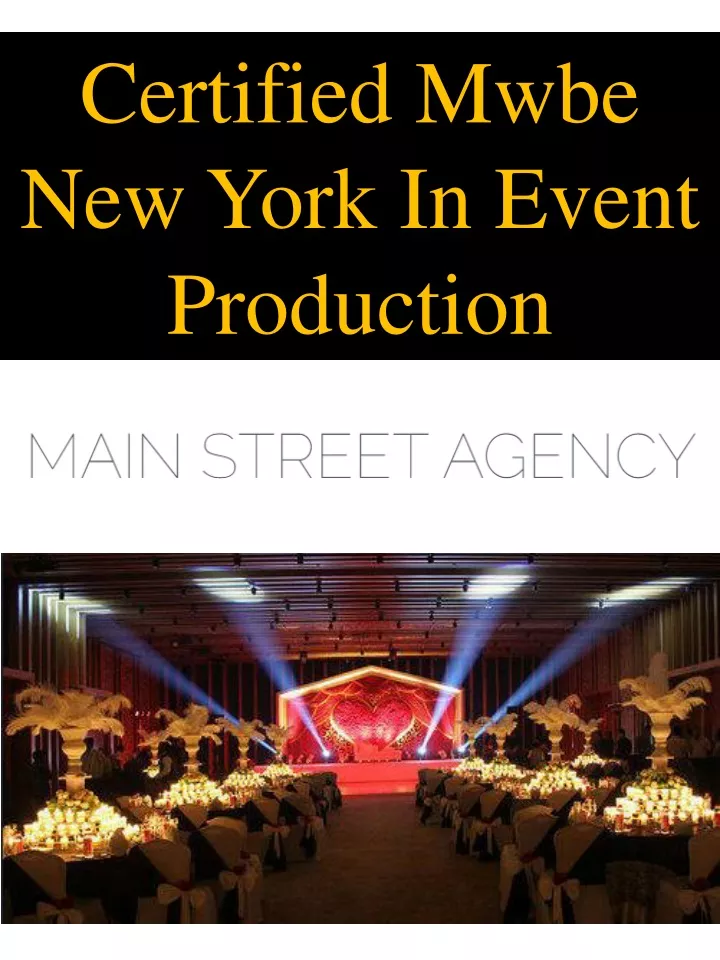 certified mwbe new york in event production
