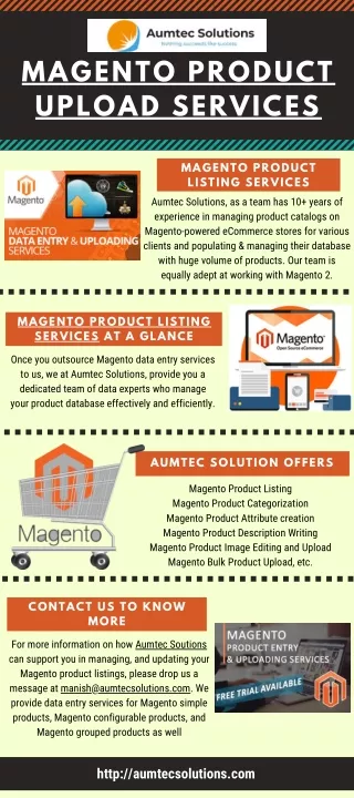 magento product upload services