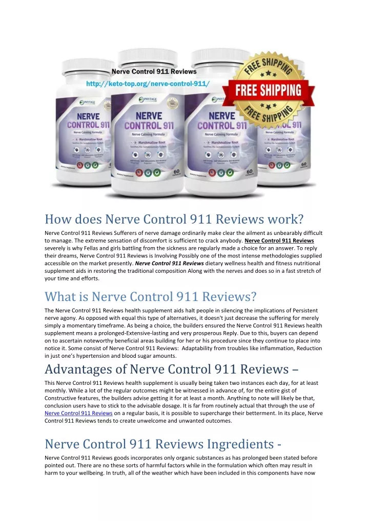 how does nerve control 911 reviews work