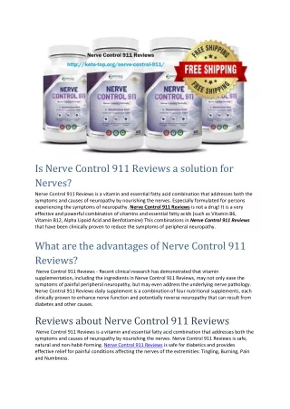 Nerve Control 911 Reviews