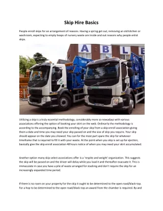 skip hire basics