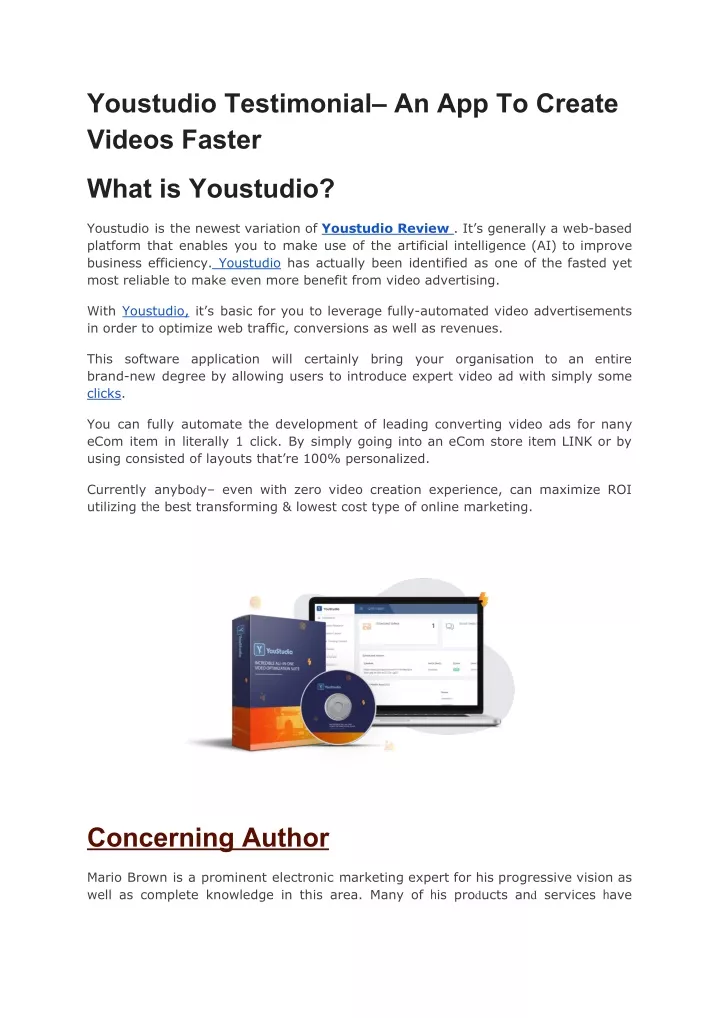 youstudio testimonial an app to create videos