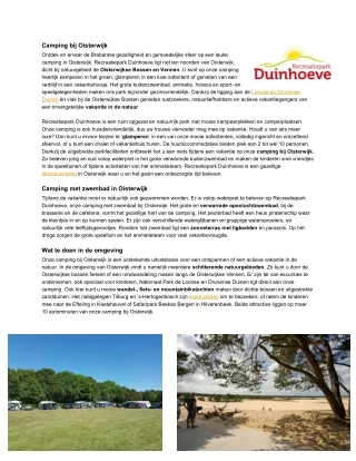 camping bij oisterwijk