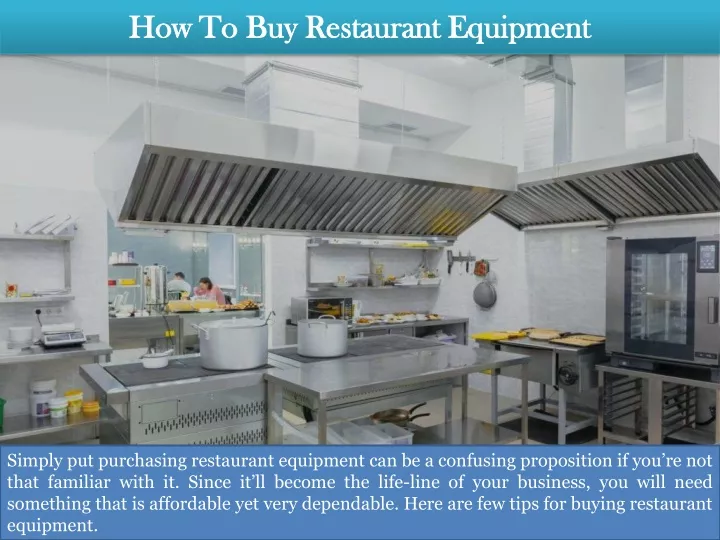 how to buy restaurant equipment
