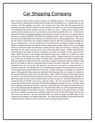 car shipping company