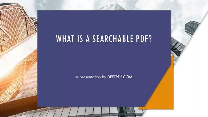 what is a searchable pdf