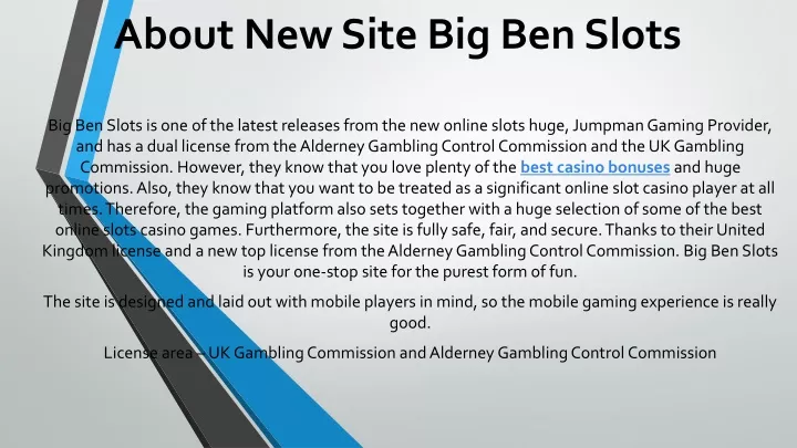 about new site big ben slots