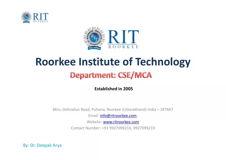 roorkee institute of technology