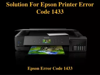 solution for epson printer error code 1433