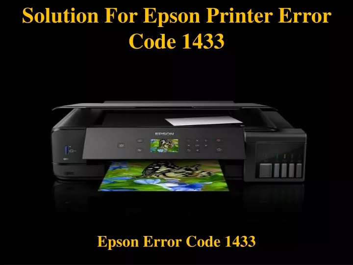 solution for epson printer error code 1433
