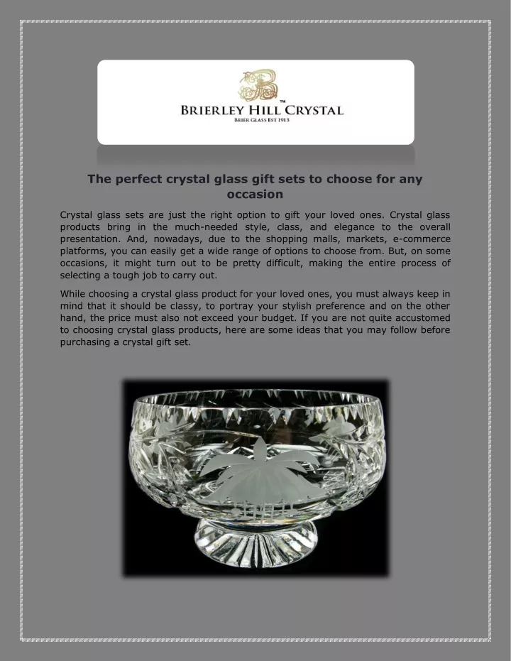 the perfect crystal glass gift sets to choose