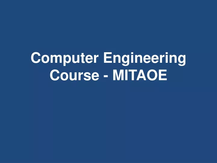 computer engineering course mitaoe