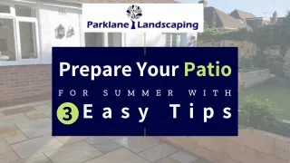 prepare your patio