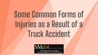 some common forms of injuries as a result