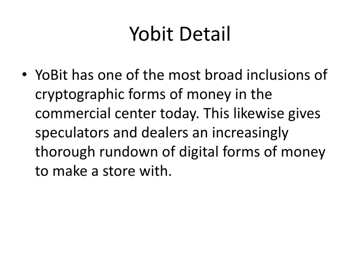 yobit detail