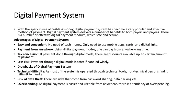 digital payment system