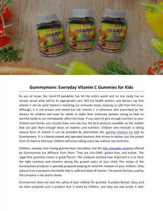 Gummymore: Everyday Vitamin C Gummies for Kids