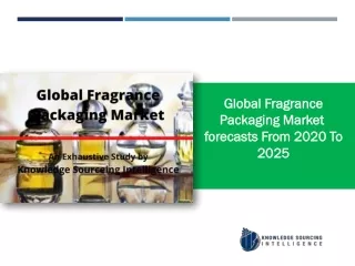 Fragrance Packaging Market to grow at a CAGR of  6.92%  (2019-2025)