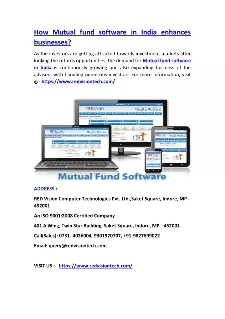 how mutual fund software in india enhances