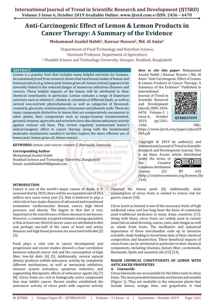 international journal of trend in scientific