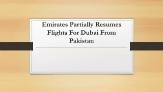 emirates partially resumes flights for dubai from