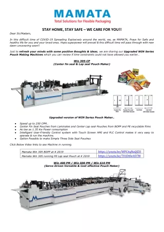Pouch Making Machine Manufacturers
