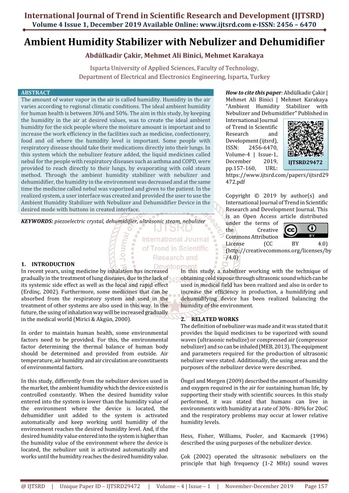 international journal of trend in scientific