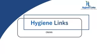 Cleaning Products Manufacturers in UAE & Oman - Hygiene Links