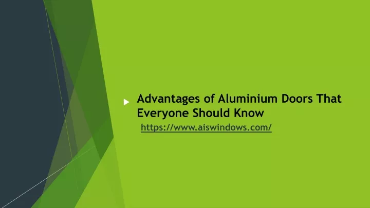 advantages of aluminium doors that everyone should know