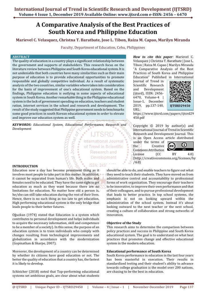 international journal of trend in scientific