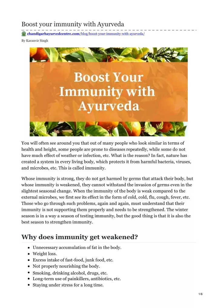 boost your immunity with ayurveda