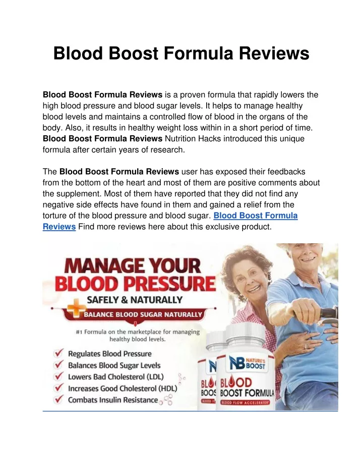 blood boost formula reviews blood boost formula