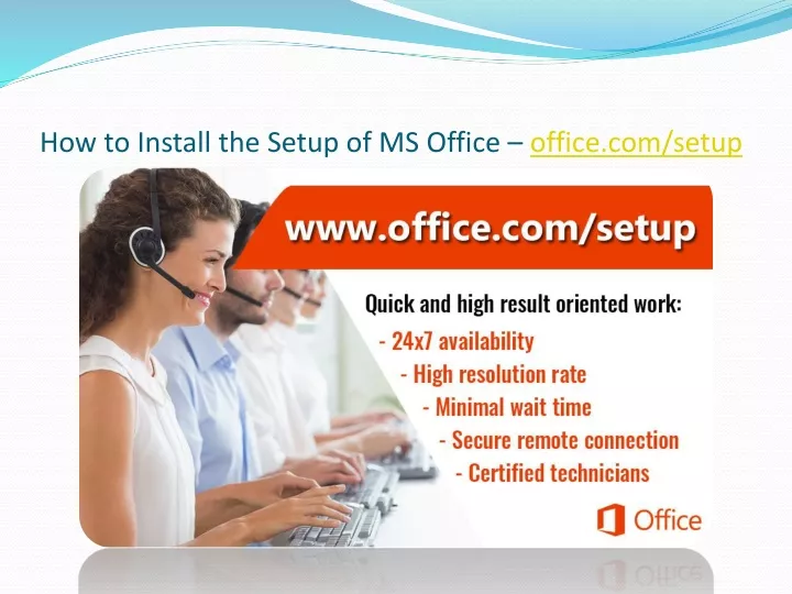 how to install the setup of ms office office com setup
