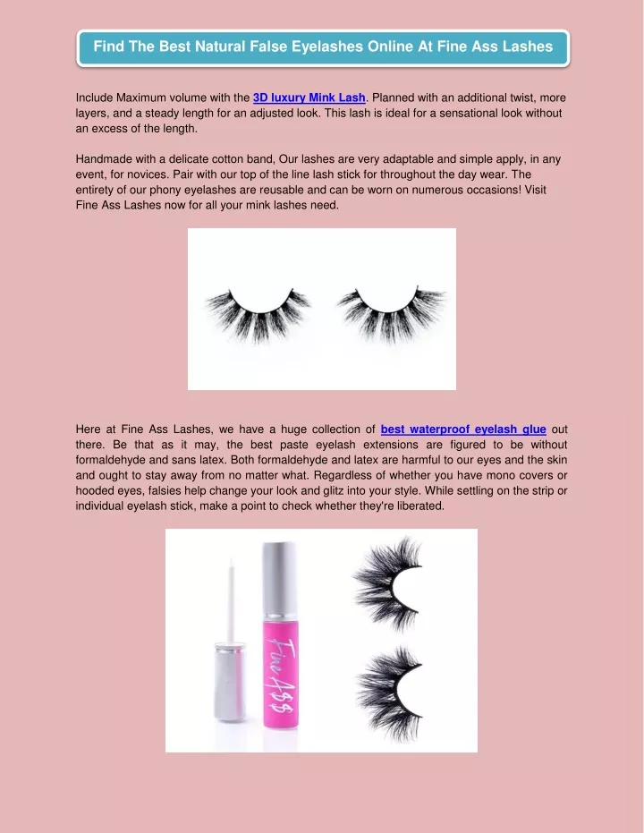 find the best natural false eyelashes online