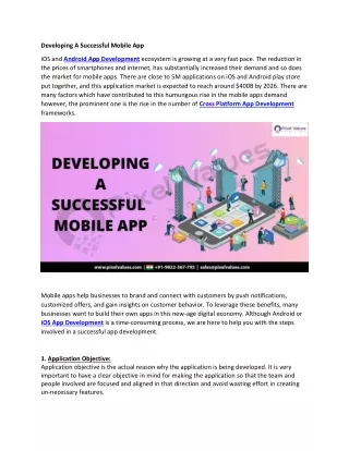 developing a successful mobile app