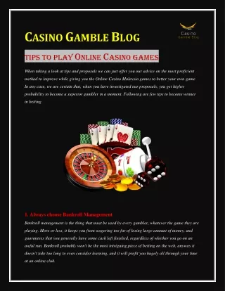 Play at Trusted Online Casino Malaysia