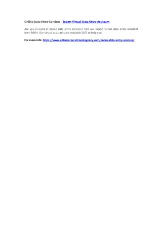 online data entry services expert virtual data