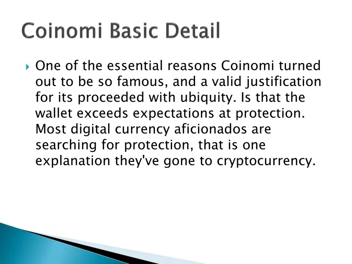 coinomi basic detail