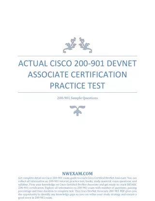 actual cisco 200 901 devnet associate