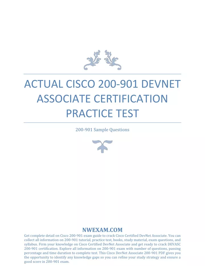 actual cisco 200 901 devnet associate