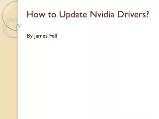 How to Update Nvidia Drivers?