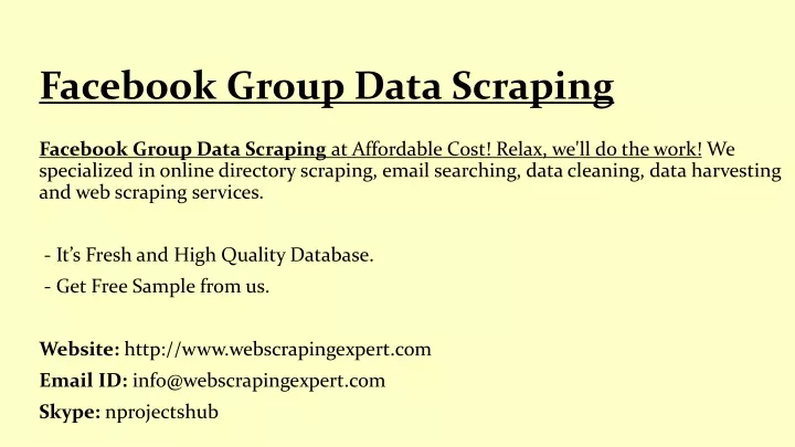 facebook group data scraping
