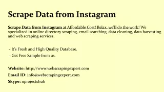 scrape data from instagram