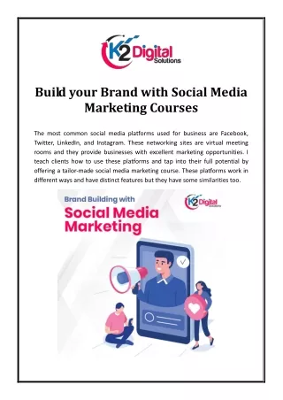 Build your Brand with Social Media Marketing Courses