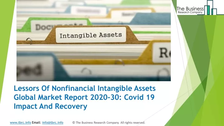 lessors of nonfinancial intangible assets global market report 2020 30 covid 19 impact and recovery