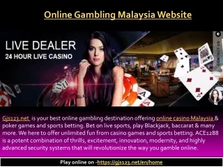 Gjs123.net- Online Gambling  Malaysia Website, Live Casino Malaysia