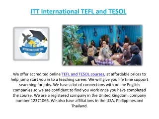 Online TEFL courses - ESL certification online