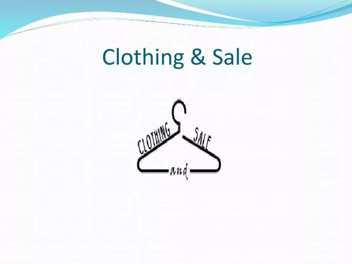 clothing sale